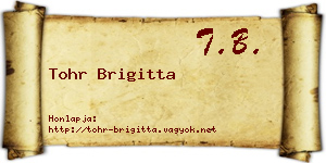 Tohr Brigitta névjegykártya